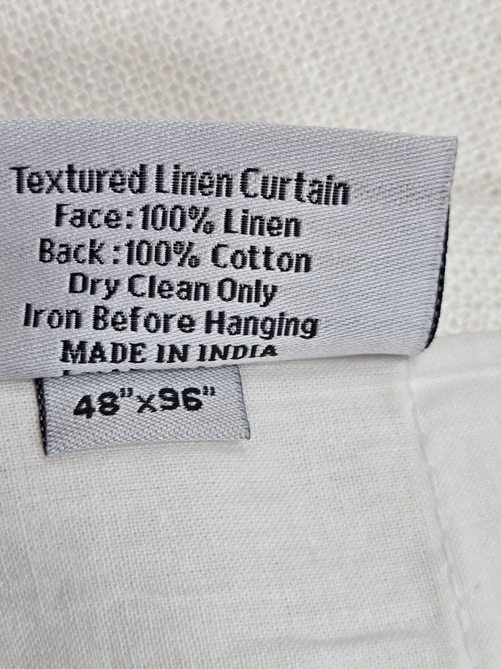 NWT QUINCE Set Of 2 48x96 Heavyweight European Linen Curtains White 9957